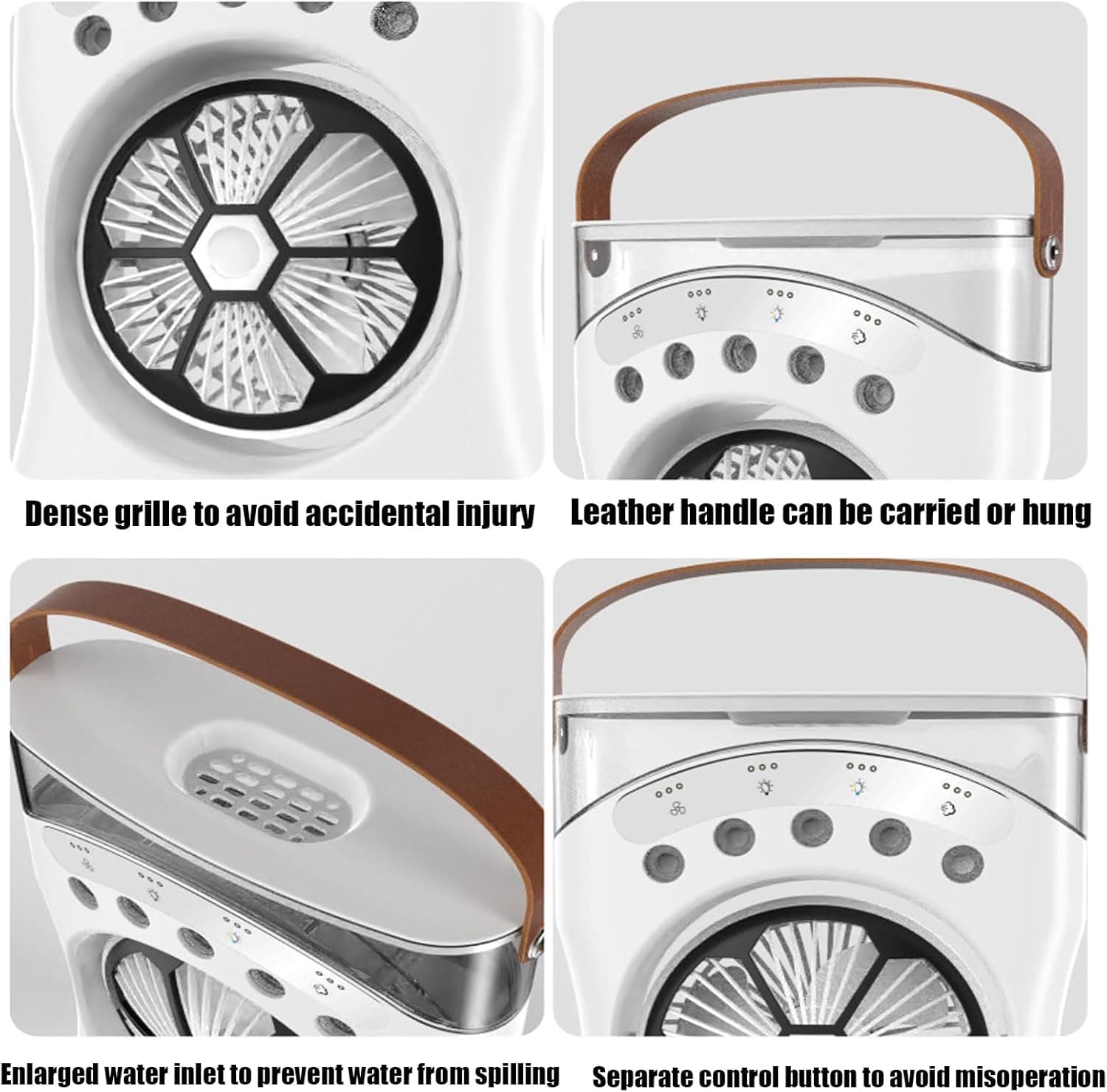 Ventilateur Brumisateur de Bureau Portable USB avec Éclairage - مروحة المكتب الذكية برذاذ الماء والترطيب بـ 3 سرعات - Produits de saison - صورة 7