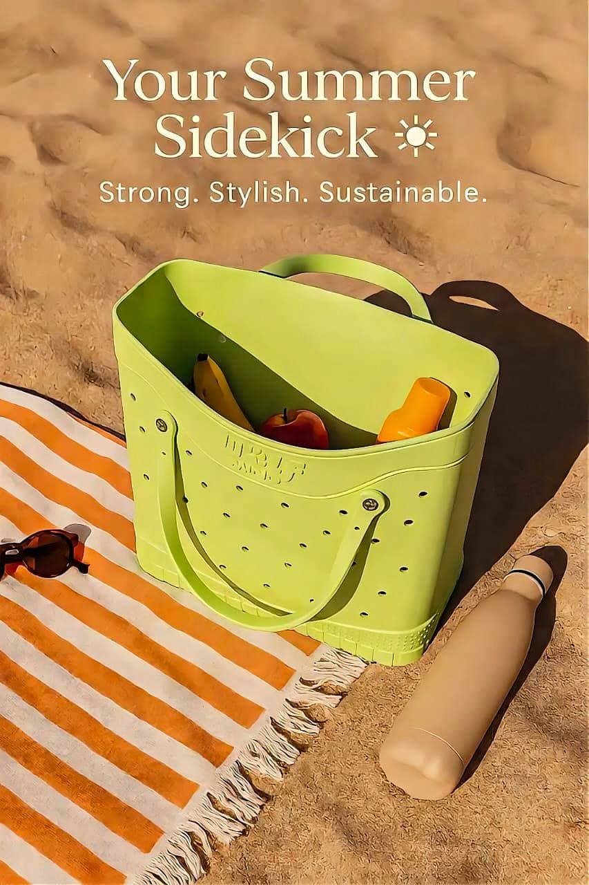 Sac de Plage Eva et Silicone Garni de Trous Grand Cabas Imperméable Tendance pour Été - حقيبة الشاطئ السيليكونية العصرية المقاومة للماء - Vacance & Loisir - صورة 3