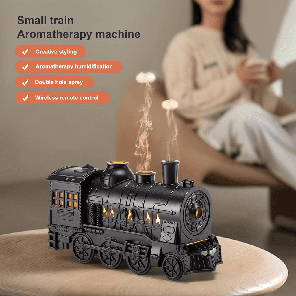 Diffuseur d'Huiles Essentielles en Forme de Train Humidificateur Ultrasonique - موزع روائح بتصميم القطار سعة 300 مل - Décoration - صورة 8