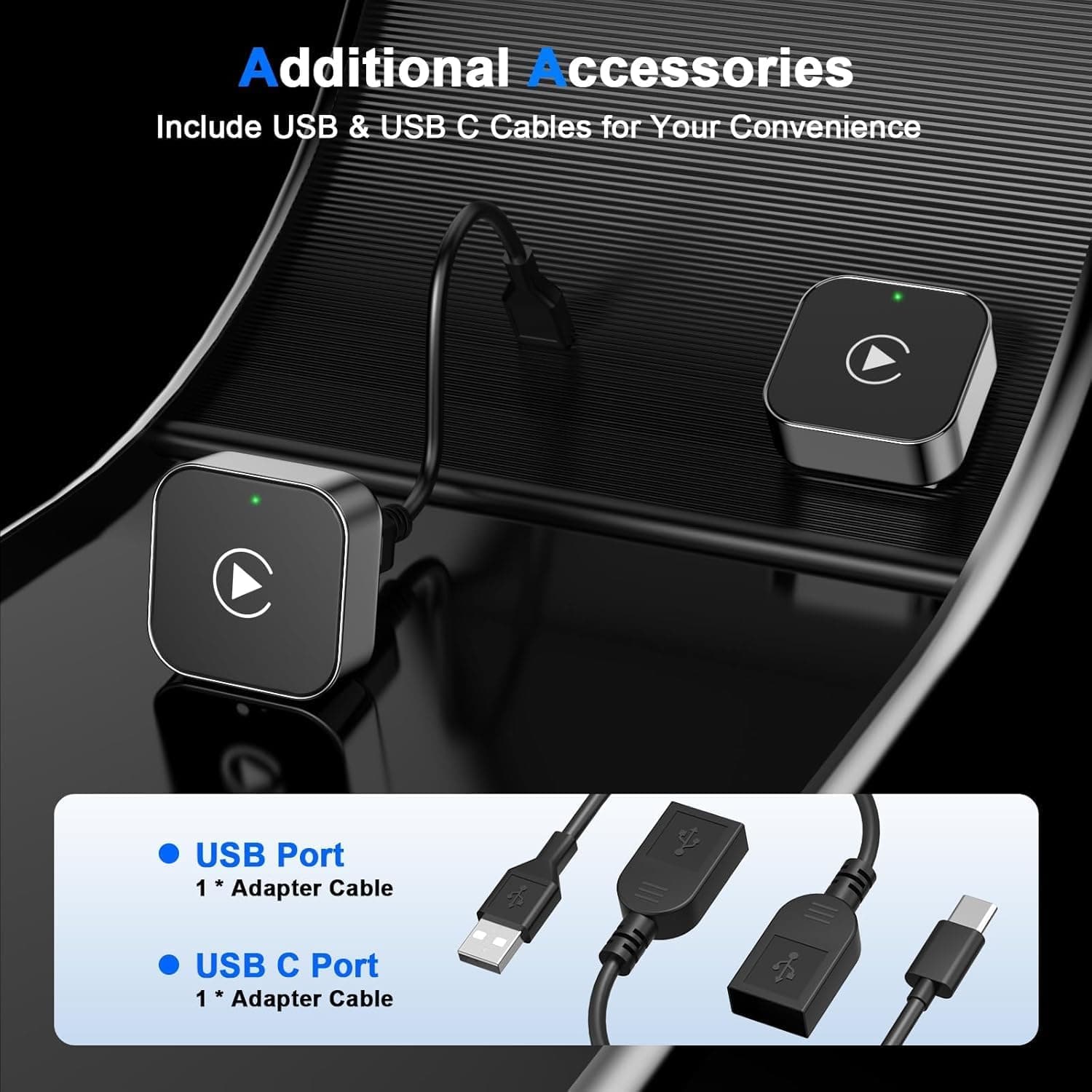 Adaptateur Sans Fil CarPlay et Android Auto pour Voitures - محول السيارة الذكي 2 في 1 - Accessoires Auto/Moto - صورة 18