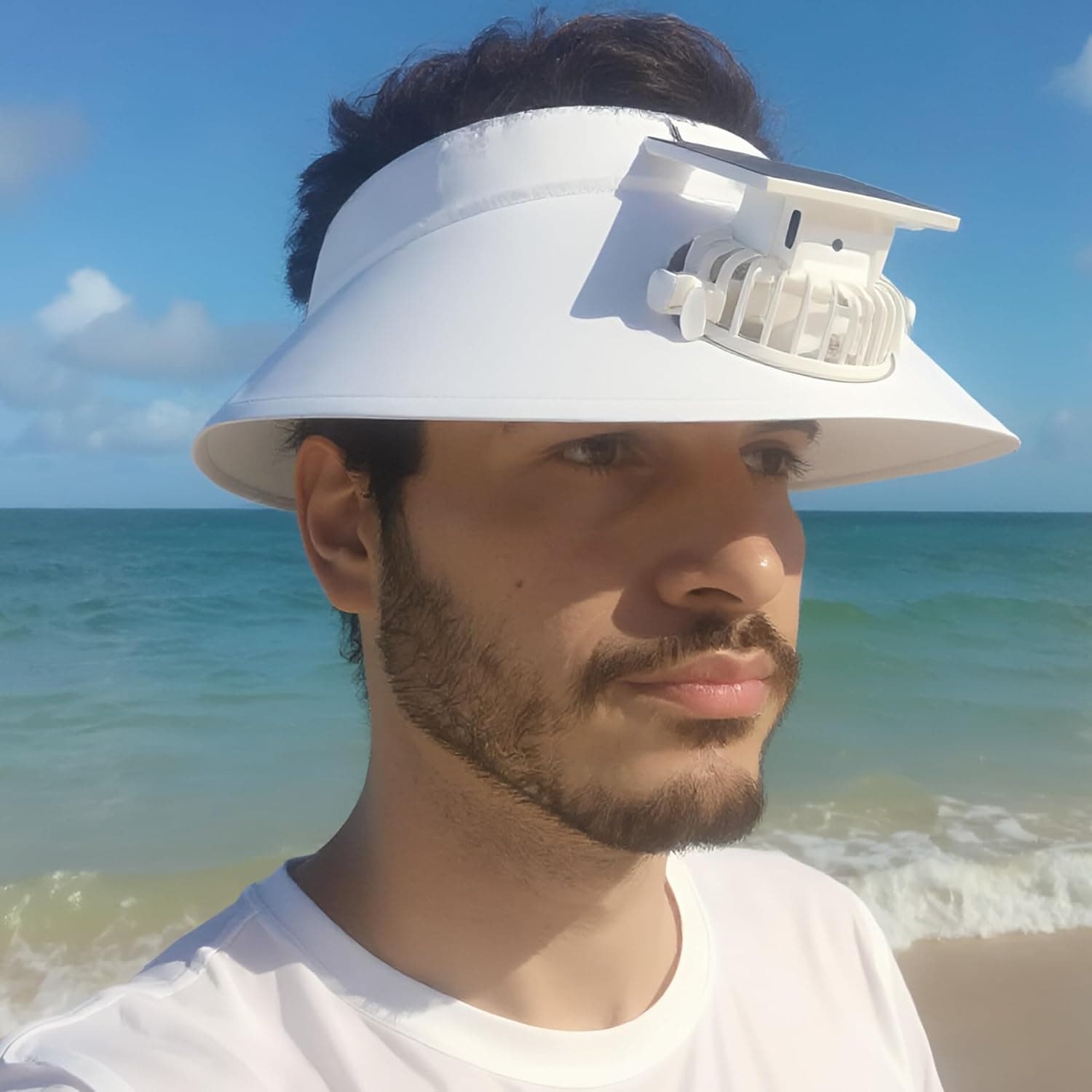 Casquette Anti-Chaleur avec Ventilateur Solaire et Rechargeable USB - قبعة التبريد الشمسية الذكية مع مروحة مدمجة قابلة للشحن - Vacance & Loisir - صورة 4