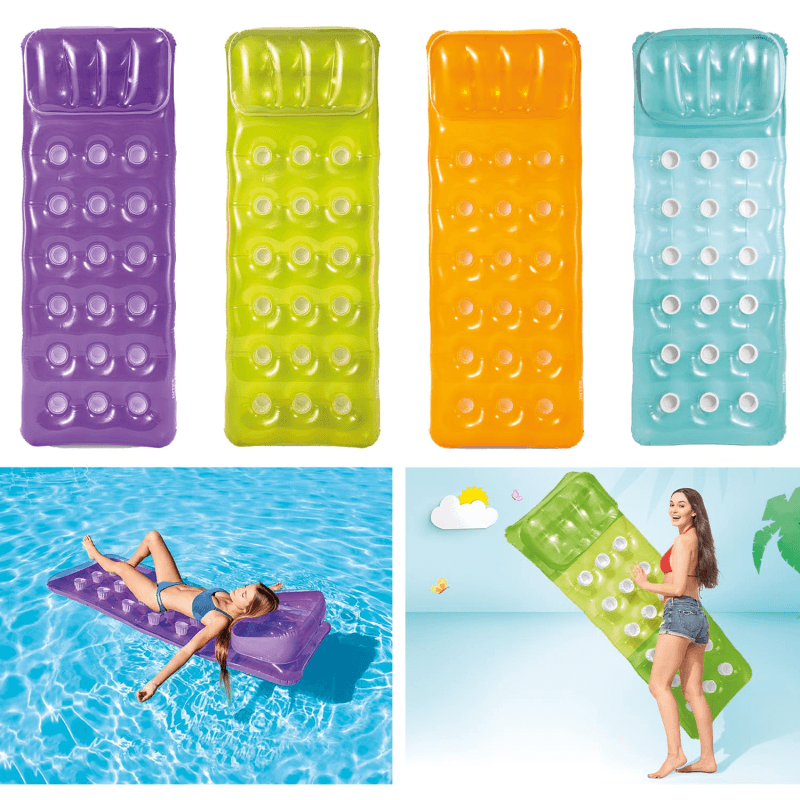 Matelas Gonflable de Piscine Intex 58890EU Avec Oreiller et Porte-Gobelets - عوامة المسبح الهوائية الفاخرة مع مسند رأس وحامل أكواب من إنتكس - Vacance & Loisir - صورة 6
