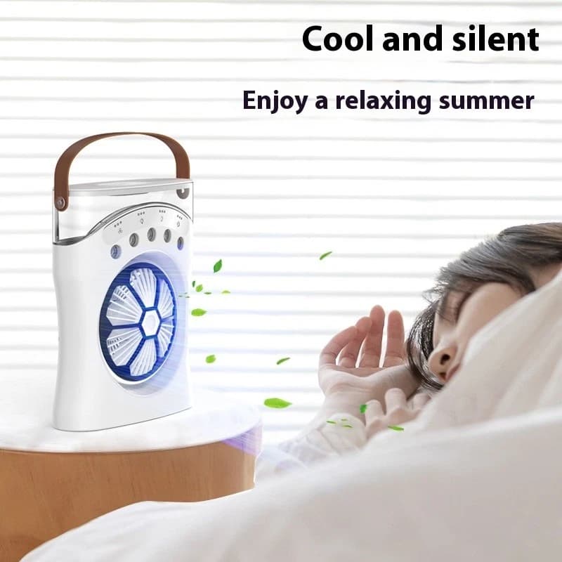 Ventilateur Brumisateur de Bureau Portable USB avec Éclairage - مروحة المكتب الذكية برذاذ الماء والترطيب بـ 3 سرعات - Produits de saison - صورة 11